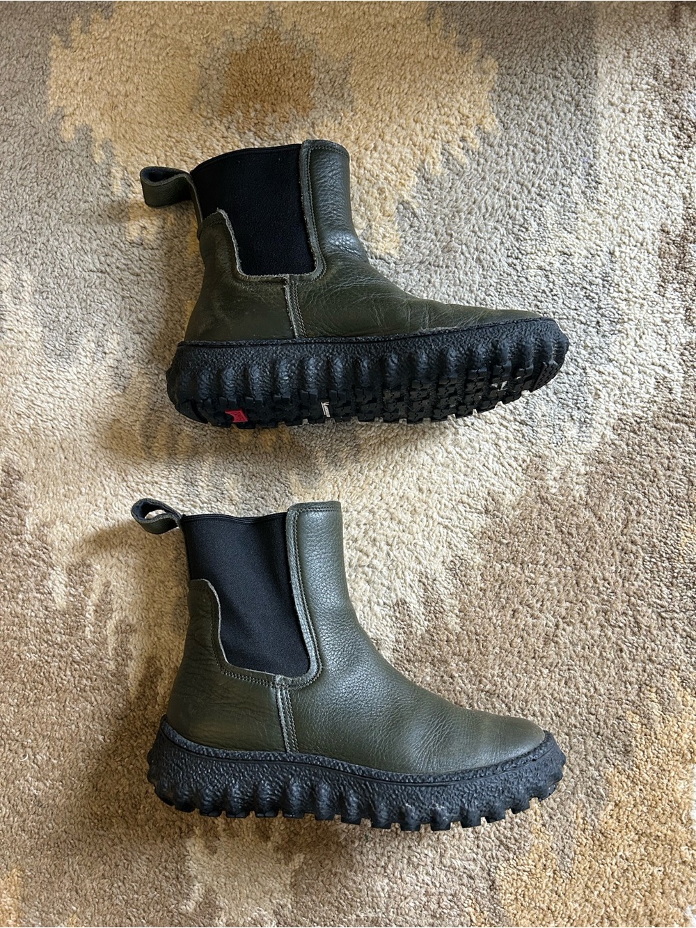 Camper Olive Chelsea Lug-Sole Ankle Boots
